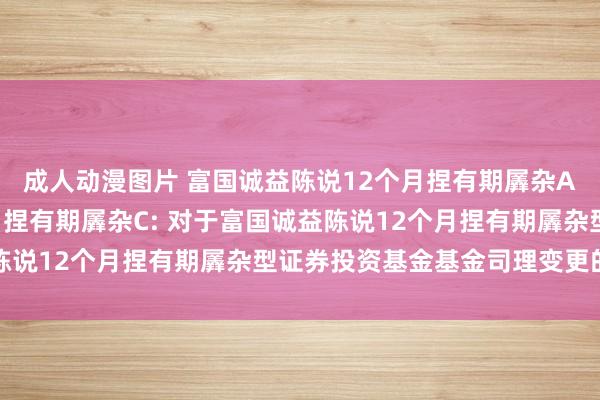 成人动漫图片 富国诚益陈说12个月捏有期羼杂A,富国诚益陈说12个月捏有期羼杂C: 对于富国诚益陈说12个月捏有期羼杂型证券投资基金基金司理变更的公告