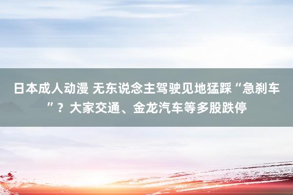 日本成人动漫 无东说念主驾驶见地猛踩“急刹车”?大家交通、金龙汽车等多股跌停