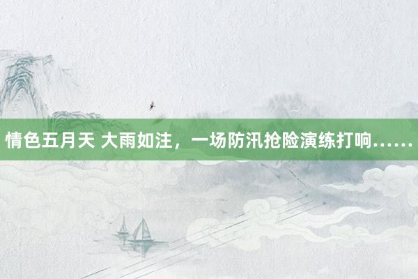 情色五月天 大雨如注,一场防汛抢险演练打响……