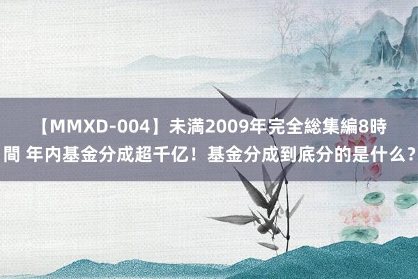 【MMXD-004】未満2009年完全総集編8時間 年内基金分成超千亿!基金分成到底分的是什么?