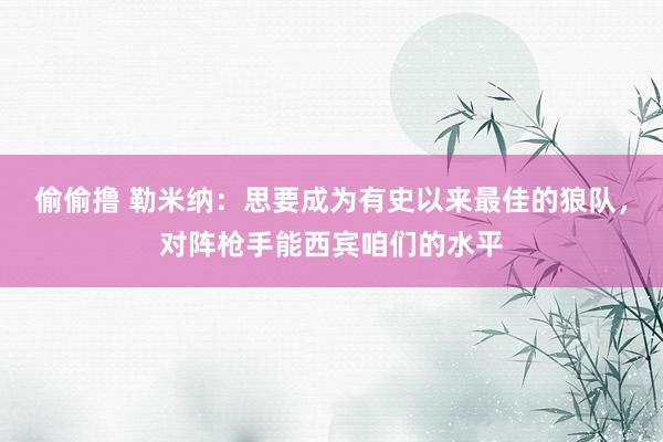 偷偷撸 勒米纳:思要成为有史以来最佳的狼队,对阵枪手能西宾咱们的水平