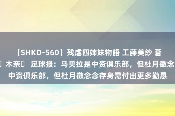【SHKD-560】残虐四姉妹物語 工藤美紗 蒼井さくら 中谷美結 佐々木奈々 足球报:马贝拉是中资俱乐部,但杜月徵念念存身需付出更多勤恳