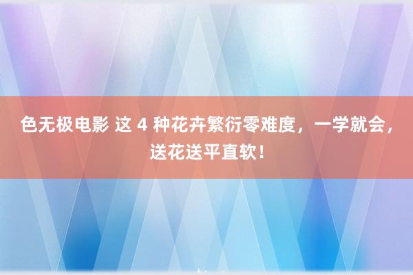 色无极电影 这 4 种花卉繁衍零难度,一学就会,送花送平直软!