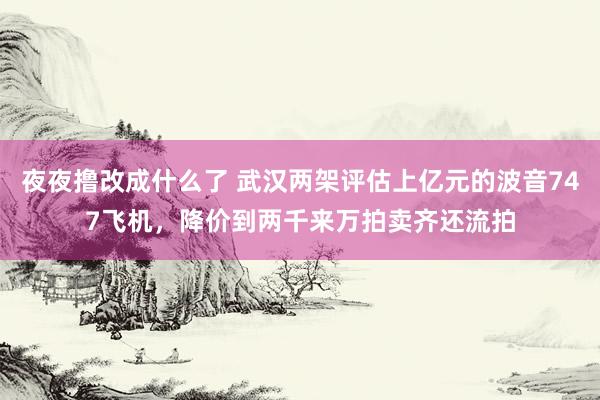 夜夜撸改成什么了 武汉两架评估上亿元的波音747飞机,降价到两千来万拍卖齐还流拍