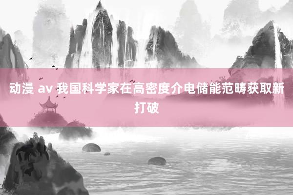 动漫 av 我国科学家在高密度介电储能范畴获取新打破